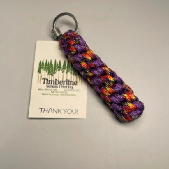 Timberline Screen Printing Accessories - PARACORD: KEY CHAIN TRAINWRECK & PURPLE CALI CORD